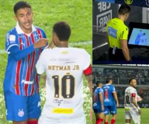 Neymar no se alejó pese a que el otro jugador se lo pidió y al final terminó siendo el afectado