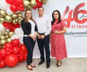 María Ortíz, Fernando Maldonado y Glenda Estrada.