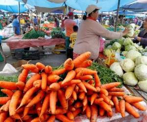 El comportamiento de los precios es dispar en la Feria del Agricultor: mientras la papa bajó, la cebolla roja y el huevo aumentaron, este último con un alza histórica de 14 lempiras.