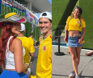 Miles de aficionados colombianos tiñeron de amarillo las calles de Miami en la previa del decisivo duelo frente a Portugal y por supuesto la belleza de las colombianas se hizo presente en el ambiente.