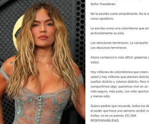 Quiero pedirle que recuerde, todos los días, que el poder que hace una semana recibió no es un trofeo, escribió la artista.