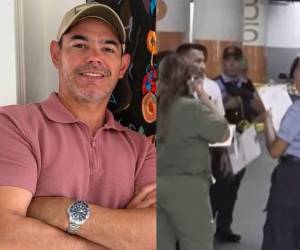 Fiscales, agentes de investigación y técnicos forenses inspeccionan el parqueo del centro comercial donde un sicario atacó a balazos al reconocido empresario sampedrano Milton Omar Rápalo.