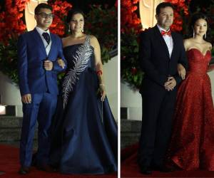 Foto A: Alessandro Galo y su madre Marlyn Hernández. Foto B: Sofía Fúnez y su padre Arturo Fúnez.