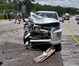 Un muerto y un herido dejó accidente vial entre una moto y un pick-up en una curva de la carretera CA-5 que conduce a Comayagua.