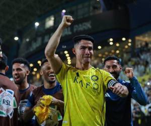 Así celebró su gol el astro portugués en el triunfo del Al Nassr.