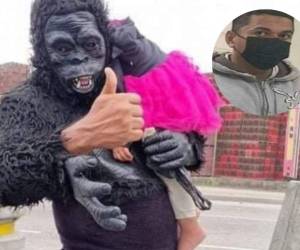 El sujeto se disfrazaba de “King Kong” y obligaba a sus hijastros de 13 y 11 años a pedir en los semáforos de los bulevares de San Pedro Sula.
