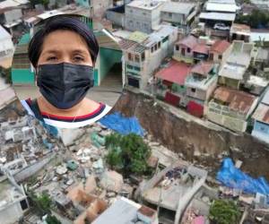 Raquel Hernández, líder comunitaria de la colonia capitalina lamentó los deslizamientos ocurridos.