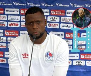 Arboleda durante la conferencia de prensa en el entreno de los merengues.