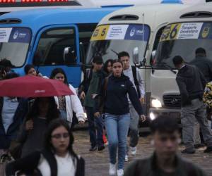 Cientos de estudiantes utilizan a diario el transporte que desde el año pasado puso a disposición la Universidad Nacional Autónoma de Honduras.