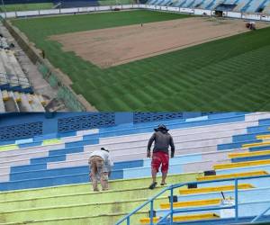 El estadio Juan Ramón Brevé está a punto de lucir sus mejores galas tras haber sido intervenido por autoridades hondureñas y así luce en la actualidad.