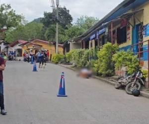 Escena donde quedó el cuerpo sin vida de Jairo Noé Ortiz Jiménez.