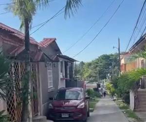 El hallazgo se registró en el patio de una de las viviendas de la residencial.