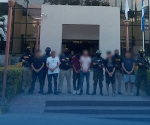 Juan Francisco Romero Tábora, Franklin Josebel Tábora, Wilian Iván Lara Mondragón, Noé Misael Martínez Ortega, Elmer Anael Guerra Pérez y Gustavo Adolfo Pérez Mejía son los detenidos.