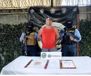 Alias Tedy fue aprehendido por elementos policiales asignados a la Dirección Policial Anti Maras y Pandillas Contra el Crimen Organizado (Dipampco).