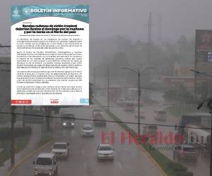 Los expertos advierten que este ciclón tropical ingresaría al territorio nacional el lunes -10 de octubre- por la mañana entre los departamentos de Olancho y El Paraíso desplazándose rápidamente hacia el occidente y el centro del país.