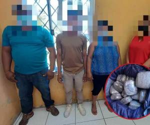 La droga era trasladada en maletas y mochilas que pertenecían a los sospechosos.