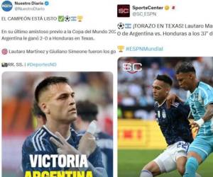 Los medios ha reaccionado tras el partido entre Honduras y Argentina en College Station, Texas, donde señalan el culpable del juego