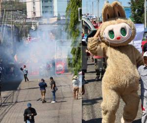 Las marchas por el Día Internacional del Trabajador avanzan este viernes 1 de mayo en la capital con un ambiente marcado por consignas, colorido y diversas formas de protesta.