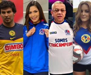 Olimpia y América de México se enfrentan este martes por la Concacaf Champions Cup. Te mostramos los famosos que apoyan a estos equipos.