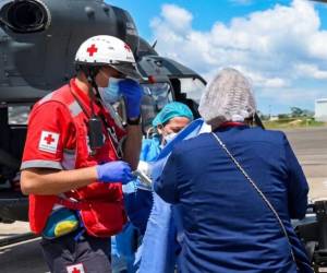Los dos menores ya llegaron a la capital hondureña y permanecen bajo atención médica especializada.