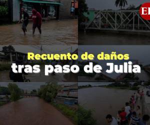 La tormenta Julia provocó varios daños en su paso por el Pacífico en Honduras.