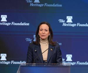 María Corina Machado dio una conferencia de prensa desde Estados Unidos.