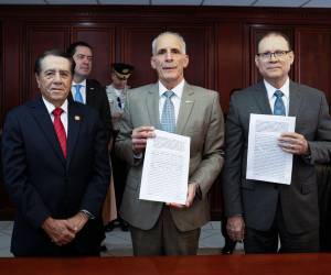 El presidente Nasry Asfura firmó el fideicomiso este jueves 19 de marzo.