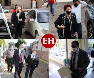 Un diputado, cuatro exdiputados, dos representantes legales, dos contadores de Organizaciones No Gubernamentales (ONG) y cinco particulares se presentaron este miércoles a la audiencia de declaración de imputados por supuestas operaciones fraudulentas y saqueo de fondos del Congreso Nacional (CN) en colusión con las ONG. Estas son las imágenes.