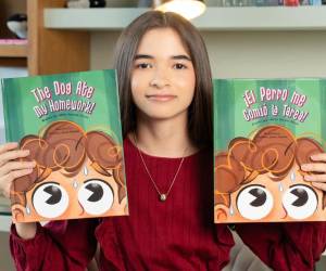 Alicia Azcona Ayuso de 12 años presentó su segundo libro El perro se comió mi tarea.