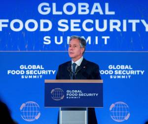 El Secretario de Estado de los Estados Unidos, Antony Blinken, pronuncia un discurso en la Reunión Ministerial sobre Seguridad Alimentaria durante la 77.ª Asamblea General de las Naciones Unidas en Nueva York el 20 de septiembre de 2022.