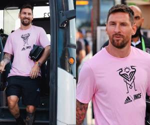 Leo Messi se dio tiempo de saludar a los aficionados que se mostraron eufóricos al momento de su llegada al DRV PNK Stadium.
