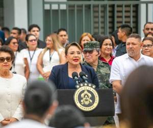 Las declaraciones de la presidenta Xiomara Castro se dieron durante la inauguración de dos edificios judiciales en Catacamas, Olancho.