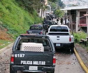 El séptimo batallón de la PMOP ingresó a la peligrosa zona del lugar y sorprendió a los pandilleros.