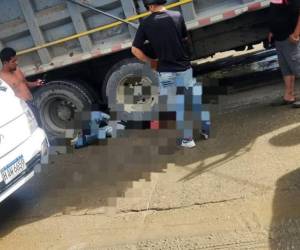 Hombre muere aplastado por una volqueta en San Pedro Sula