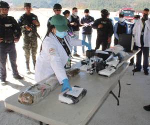 Antes de incinerar las evidencias decomisadas en los centros de reclusión, las diferentes autoridades verificaron lo que se había decomisado por parte de los agentes del Instituto Nacional Penitenciario (INP).