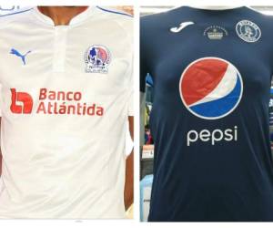 La nueva camisa de fútbol de Ompia de Puma bajo el patrocinio de Banco Atlántida, en tanto que Motagua usará una conmemorativa de la copa 14, marca Joma y con patrocinio de Pepsi.