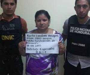 Autoridades dictaron detención judicial contra Karla Vásquez.