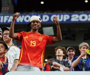 En su mayoría hay aficionados de España en el estadio de Atlanta.