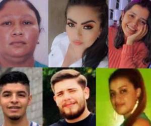Imagen de archivo que muestra los rostros de los seis hondureños fallecidos en la tragedia: Belkis Esmeralda Anariba, Jazmín Nayarith Bueso Núñez, Margie Tamara Paz, Fernando José Redondo, Alejandro Miguel Andino y Adela Betulia Ramírez Quezada.