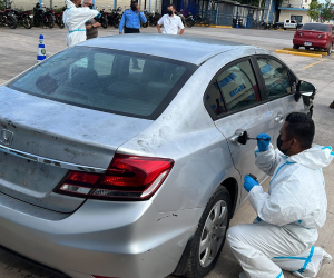 El vehículo fue llevado a la DPI para iniciar las investigaciones correspondientes.