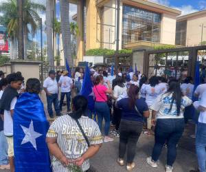 Simpatizantes de Roosevelt Avilez realizaron una protesta frente al TJE.