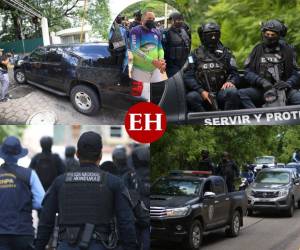 El extraditable hondureño Michael Derringer Powery fue trasladado hacia la Corte Suprema de Justicia (CSJ) para asistir a su primera audiencia de información bajo un fuerte reguardo policial y caravana de vehículos blindados. A continuación las imágenes.