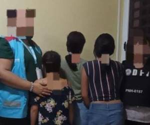 Las tres menores de edad fueron rescatadas por la Policía, en conjunto con la Senaf y una ONG.