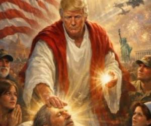 Imagen generada con IA publicada en su red social Truth Social.