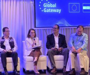 La jefa de Cooperación de la Unión Europea en Honduras, Cristina Marin, habló con representantes de la sociedad civil sobre cómo la plataforma Global Gateway ayudará a priorizar la inversión.