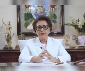 La presidenta de la Corte Suprema de Justicia (CSJ), Rebeca Raquel Obando.​​​