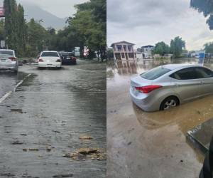 Las fuertes lluvias registradas desde la madrugada de este miércoles -3 de junio- provocaron inundaciones en distintos sectores de San Pedro Sula, dejando calles anegadas, vehículos varados y otros daños. Así amanecieron las calles.