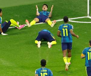 Luis Diaz anotó uno de los goles del triunfo de Colombia sobre Uzbekistán.