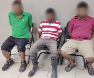 Los tres imputados fueron capturados en la aldea Las Cañas, municipio de Sulaco, Yoro.