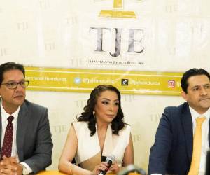 Los magistrados del Tribunal de Justicia Electoral (TJE), Mario Flores Urrutia y Miriam Barahona, presentaron un escrito en la Corte Suprema de Justicia (CSJ) por el antejuicio en su contra.